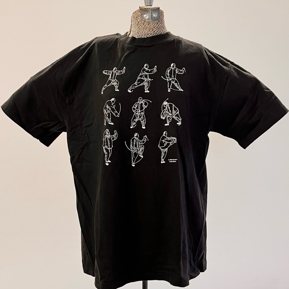 VTG 80s Shaolin Kung Fu Tai Chi Masters Moves Single Stitch 1982 T-Shirt Size L